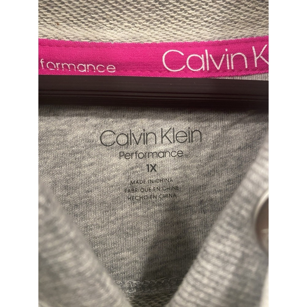 CALVIN KLEIN PERFORMANCE Women's Plus SX French Terry Hoodie Shift Dress TEDO 1X - Picture 12 of 15